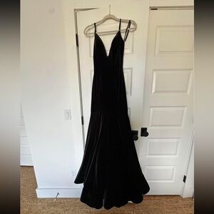 Sherri Hill Black Velvet Dress